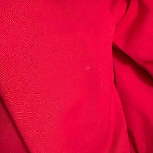London Fog 7 Red Hooded Jacket Fleece Lined Classic Preppy Luxury Vintage Style